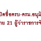 เปิดชื่อครบ-ครม.อนุมัติโยกย้าย 21 ผู้ว่าราชการจังหวัด