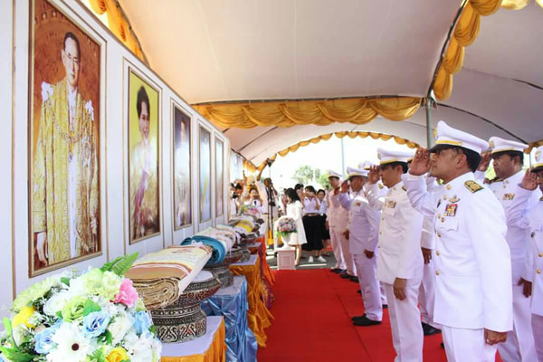 จังหวัดนครศรีธรรมราชประกอบพิธีรับมอบผ้าพระบฏพระราชทานจากอำเภอปากพนัง