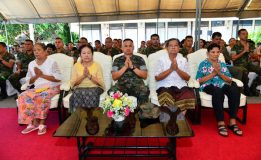 กรม ร.๓ พล.นย. จัดพิธีเจริญพระพุทธมนต์ พิธีทำบุญตักบาตร พิธีสงฆ์น้ำพระ และรดน้ำขอพร เนื่องในเทศกาลมหาสงกรานต์ ประจำปี ๒๕๖๑