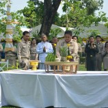 รองปลัดกระทรวงมหาดไทย นำผู้ว่าฯสระบุรี พร้อมหหัวหน้าส่วนราชการ ทำพิธีบวงสรวงและซ้อมพิธีพลีกรรมตักน้ำศักดิ์สิทธิ์และอัญเชิญน้ำศักดิ์สิทธิ์สู่พระราชพิธีบรมราชาภิเษก ณ ท่าน้ำศักดิ์สิทธิ์สระบุรี หนึ่งในมหาเบญจสุทธคงคา