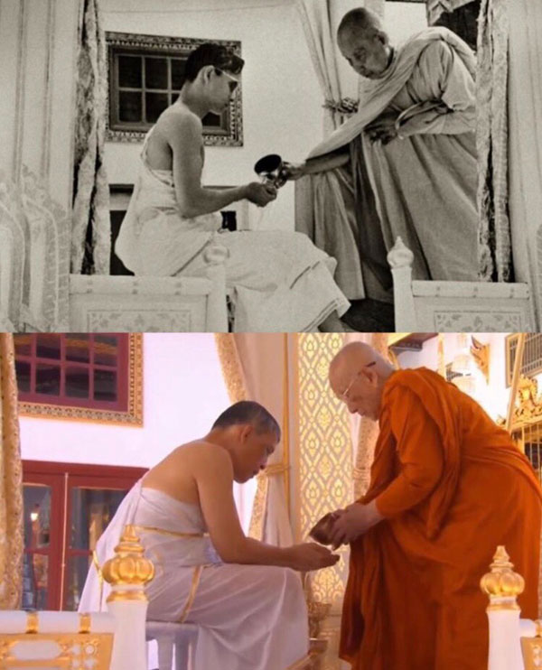 เปิดภาพชุดนาทีมหามงคล สมเด็จพระเจ้าอยู่หัว ทรงสรงพระมุรธาภิเษก สมเด็จพระสังฆราช พระอนุวงศ์ และพราหมณ์ ถวายน้ำพระพุทธมนต์ และน้ำเทพมนตร์