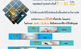 แหล่งผลิตก๊าซธรรมชาติ (JDA-A18) หยุดซ่อมบำรุงระหว่างวันที่  7-21  กรกฏาคม  2562