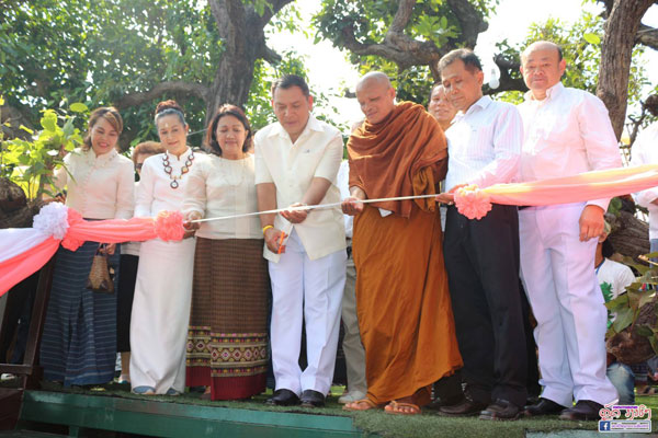 พิธีวางศิลาฤกษ์สร้างหอฉันและโรงครัว ศาลา”อุดมสมบูรณ์”  วัดถ้ำผาแด่น