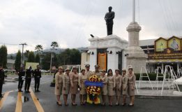 เทศบาลเมืองคอหงส์ร่วมพิธีสดุดีวีรกรรมบำเพ็ญกุศลอัฐิและวางพวงมาลา เนื่องในวันวีรไทย 2562