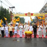 เทศบาลนครหาดใหญ่ร่วมพิธีปล่อยขบวนแห่พระประจำปี เทศกาลกินเจหาดใหญ่ ประจำปี 2563 ท่ามกลางสายฝน