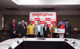 ท่าอากาศยานหาดใหญ่แถลงข่าวต้อนรับเที่ยวบินปฐมฤกษ์สายการบิน Thai Vietjet Air