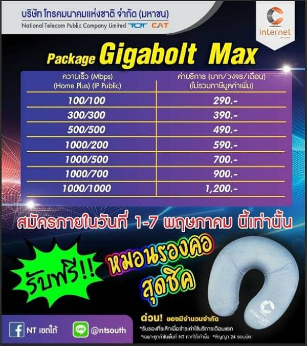 โปรอินเตอร์เน็ตเด็ดกว่านี้ไม่มีแล้ว เริ่มต้นที่ 100/100 Mbps.ราคา​ 290​ บา​ทเท่านั้น