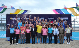 อบจ.สงขลา ร่วมมอบรางวัลในพิธีปิดการแข่งขันวอลเลย์บอลชายหาด Volleyball World Beach Pro Tour Futures Songkhla