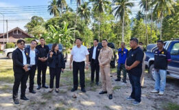 รองหัวหน้าผู้ตรวจราชการกระทรวงมหาดไทย และผู้ตรวจราชการกระทรวงมหาดไทยเขตตรวจราชการที่ ๕ และคณะ ได้เดินทางมาตรวจติดตามจุดติดตั้งหอเตือนภัย