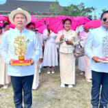 อำเภอขนอมร่วมขบวนแห่ผ้าพระบฎ มาฆบูชาแห่ผ้าขึ้นธาตุนานาชาติที่เมืองนคร ประจำปี 2569